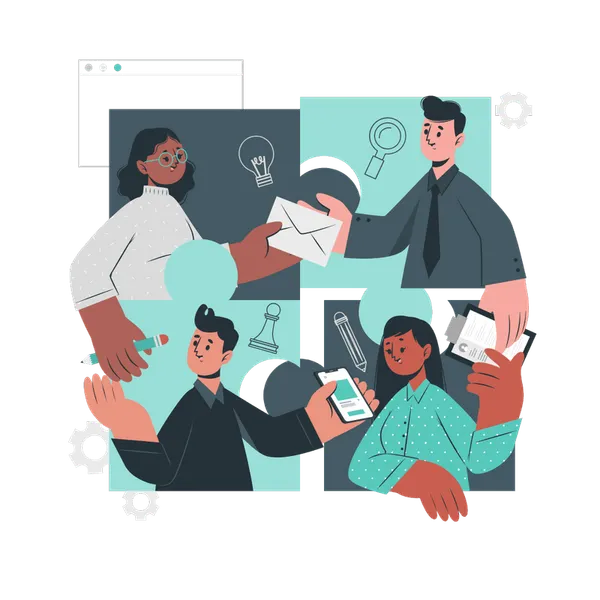 Eubrics team collaboration illustration